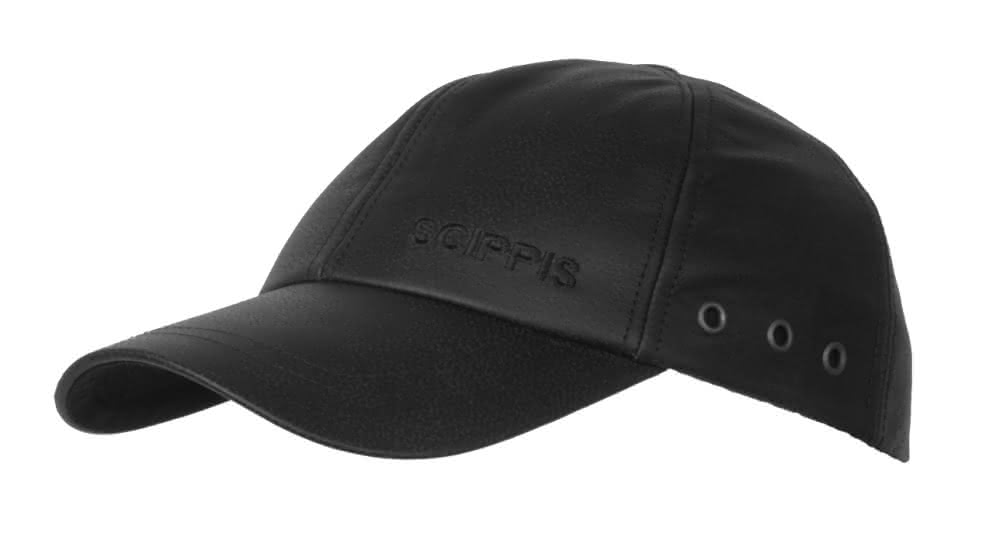 Scippis Leder Cap - schwarz