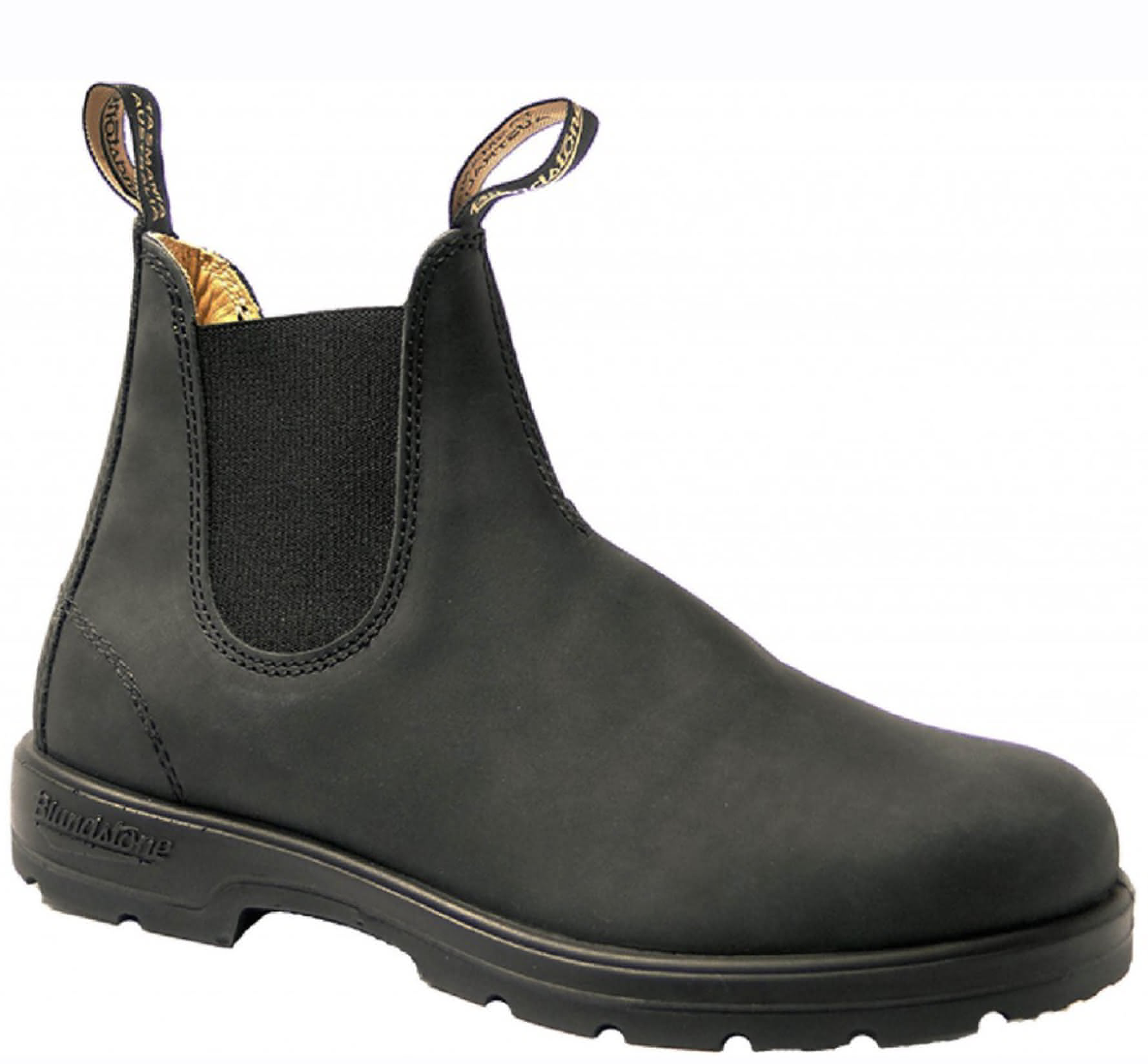 587 leather lined chelsea boots in rustic black