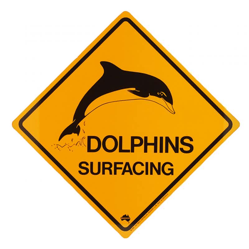 Roadsign "Dolphins"-mittel